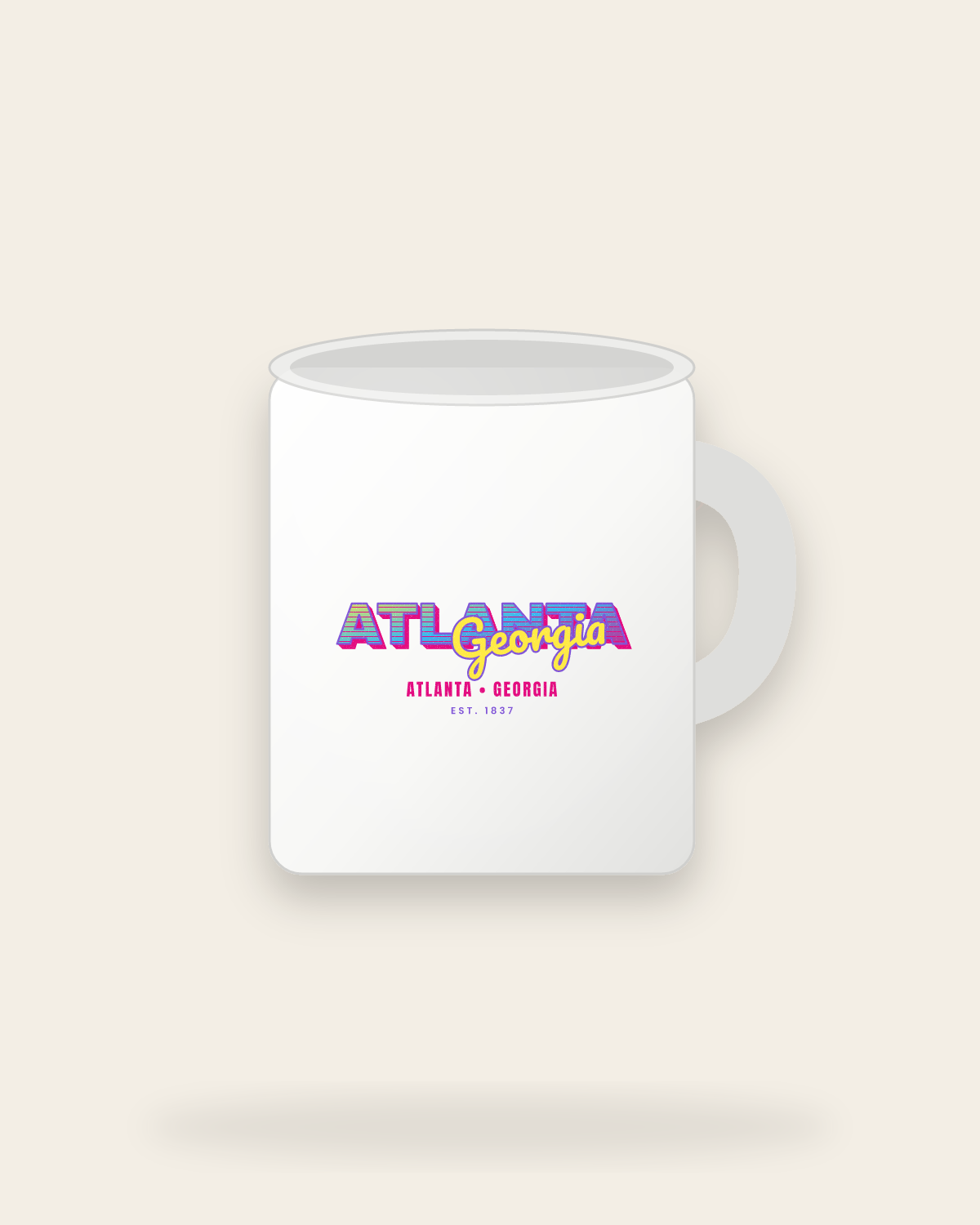 Atlanta Music TV Ceramic Mug 11oz in White