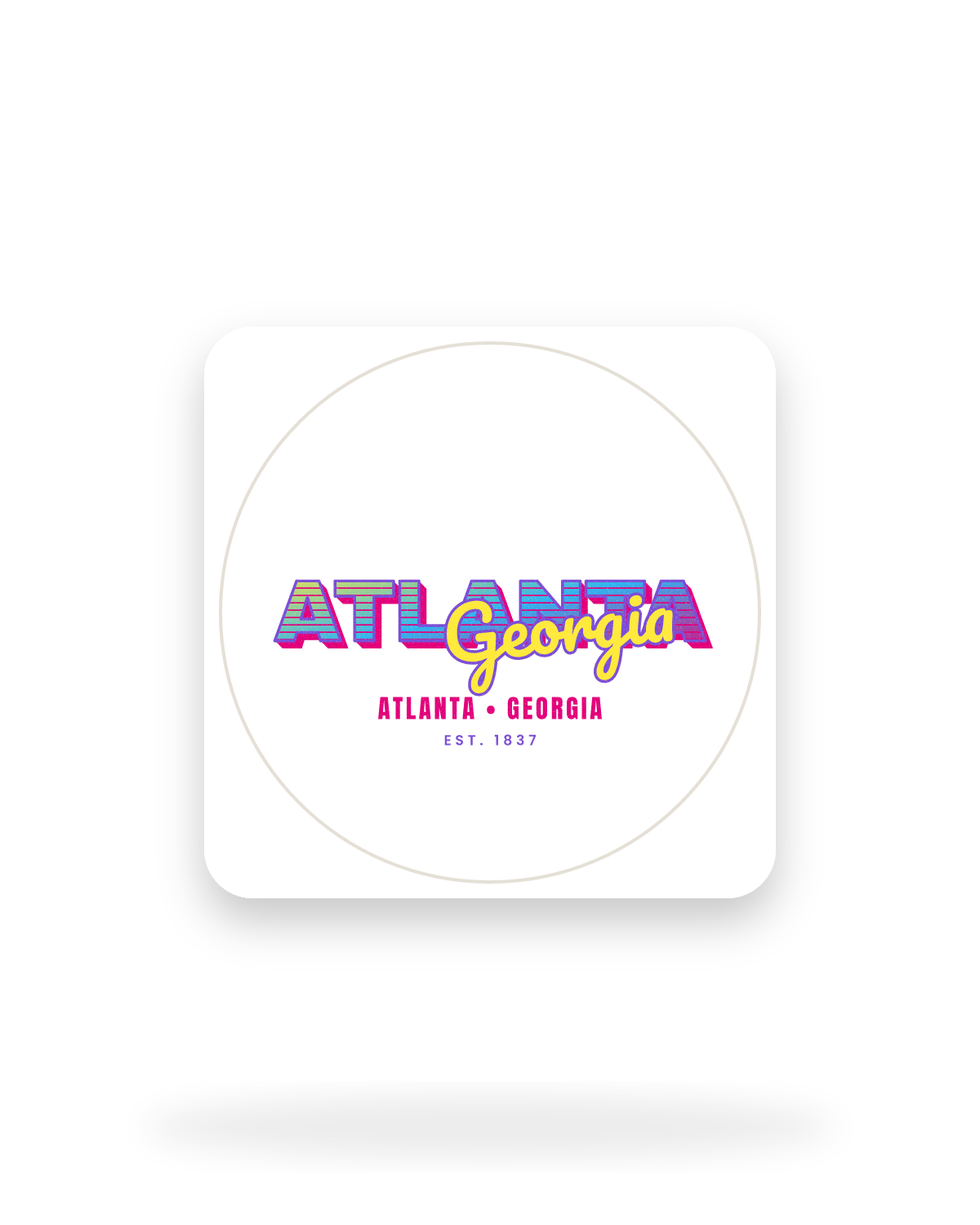 Atlanta Music TV Kiss-Cut Sticker in White