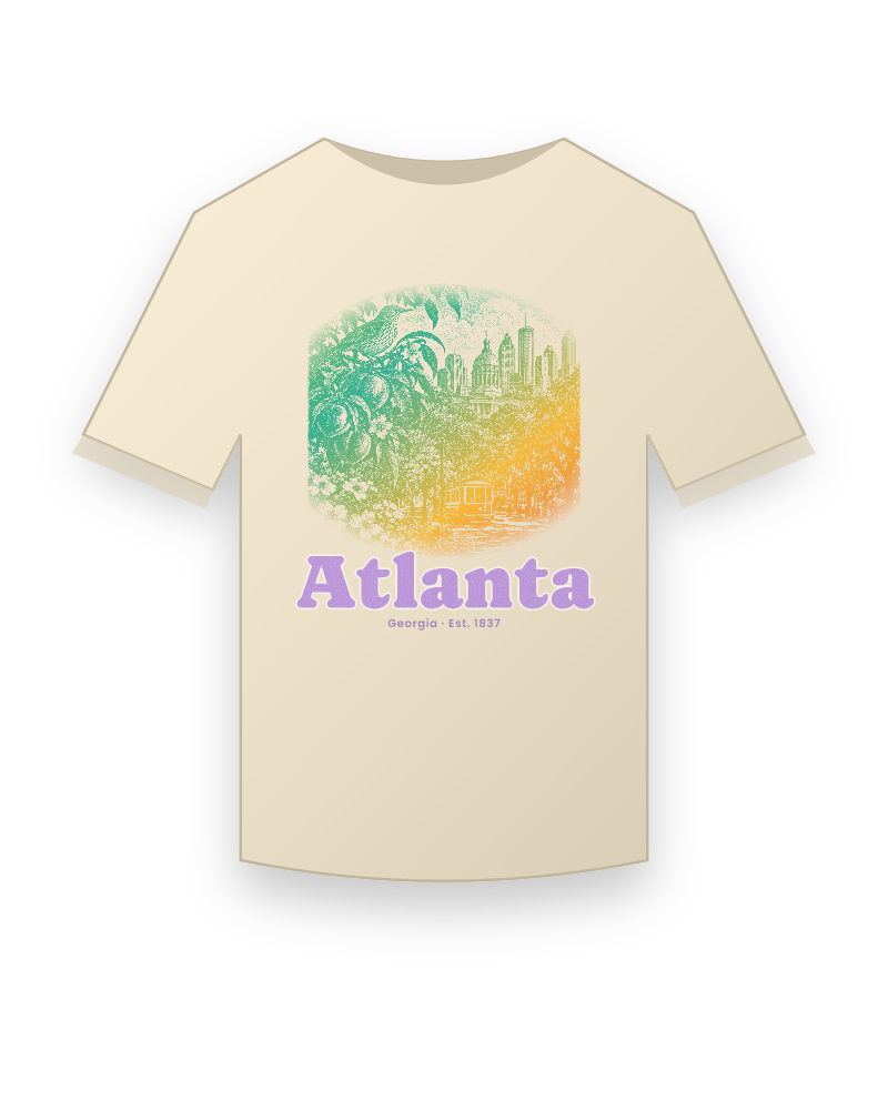 Atlanta Peach & Songbird Organic Cotton Tee