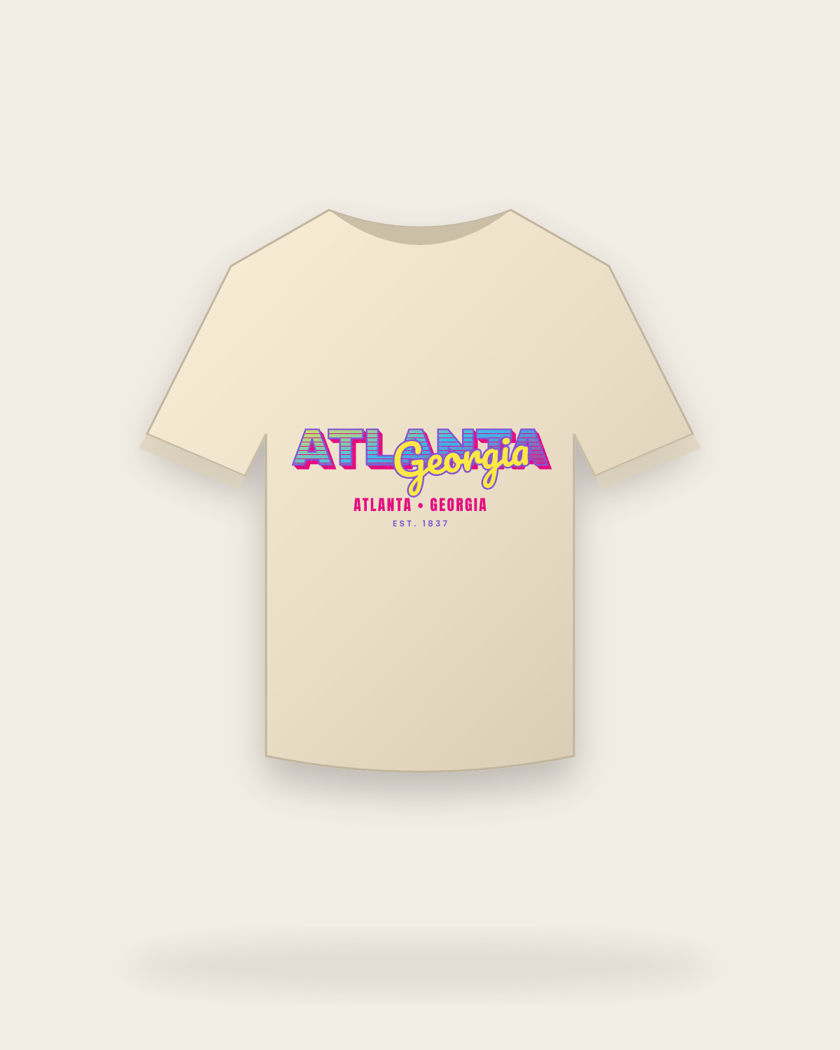 Atlanta Music TV Classic Tee in Natural