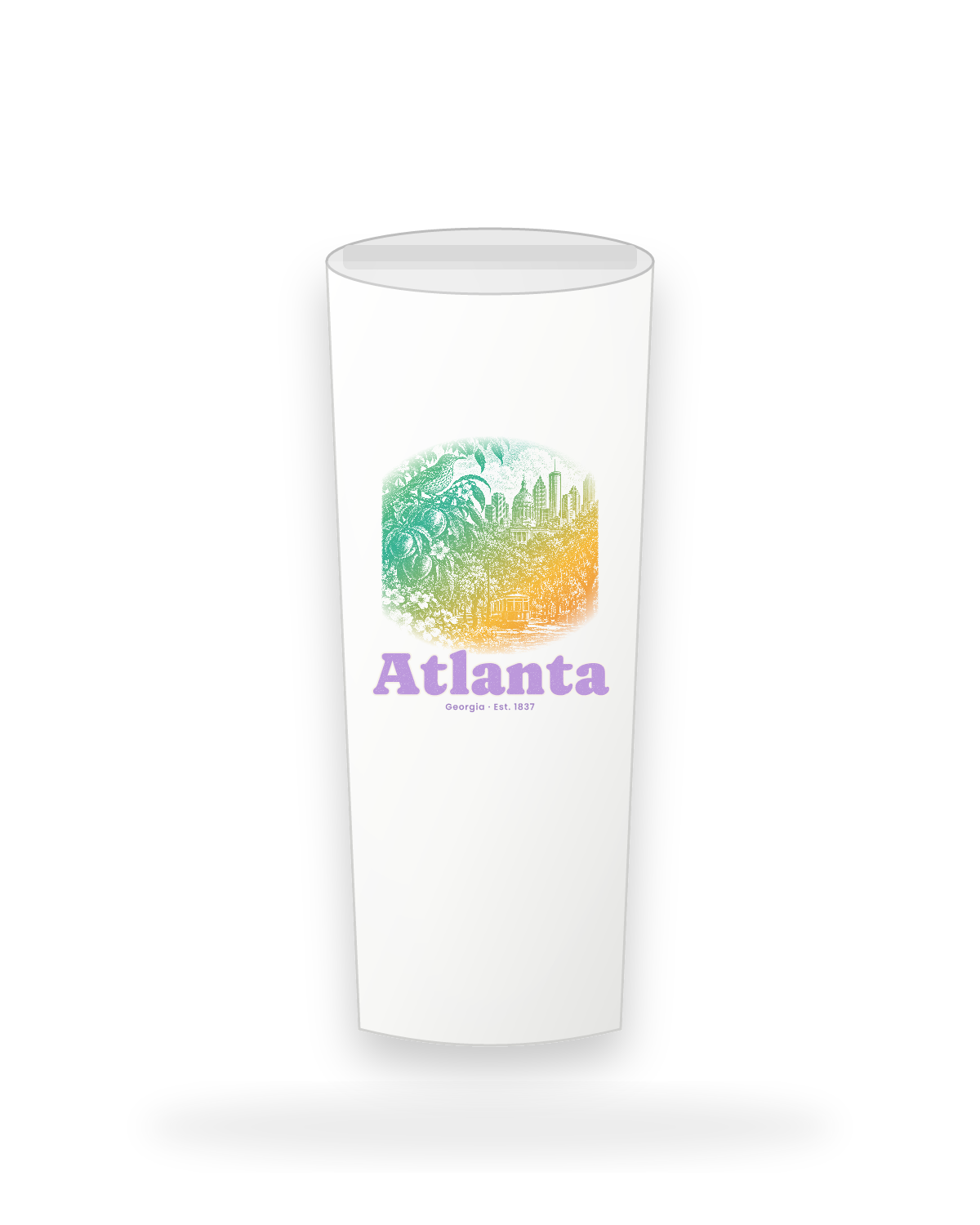 Atlanta Peach & Songbird Insulated Tumbler 20oz in White
