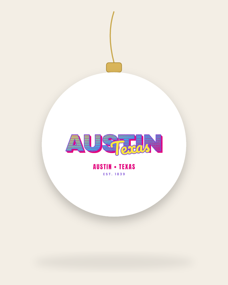 Austin Music TV Ceramic Ornament