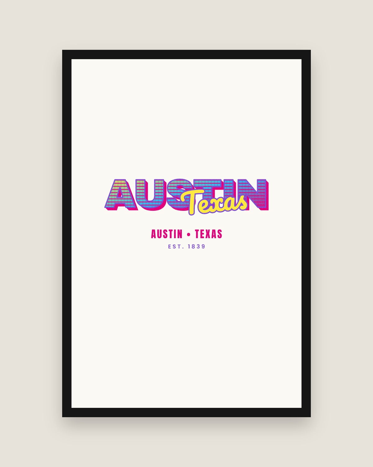 Austin Music TV Matte Poster in White