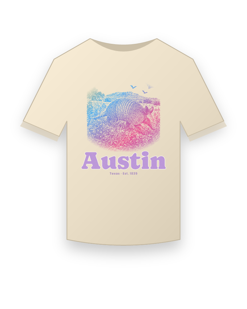 Austin Armadillo Organic Cotton Tee