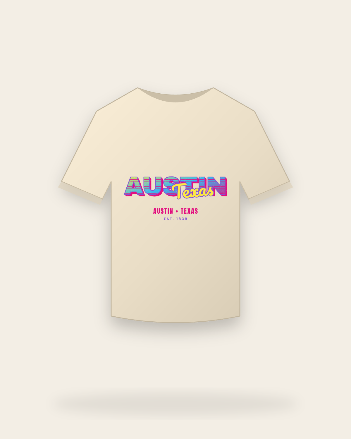 Austin Music TV Organic Cotton Tee in Natural