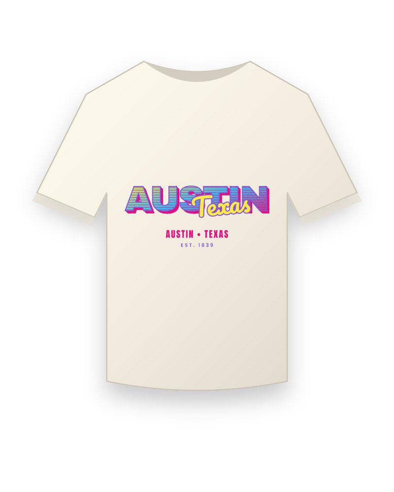 Austin Music TV Vintage Wash Tee