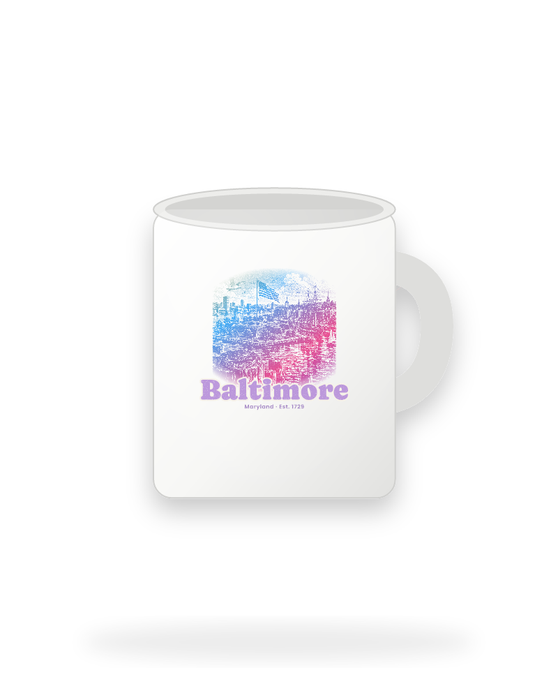 Baltimore Star Fort Harbor Ceramic Mug 11oz