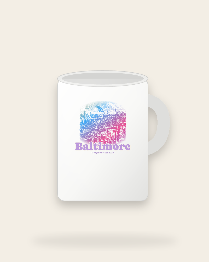 Baltimore Star Fort Harbor Ceramic Mug 15oz