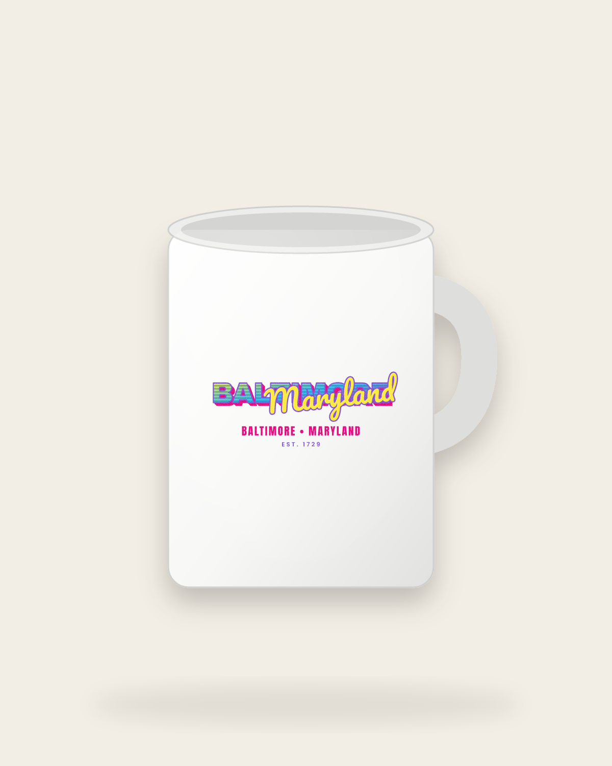 Baltimore Music TV Ceramic Mug 15oz in White