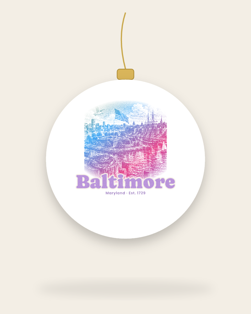 Baltimore Star Fort Harbor Ceramic Ornament