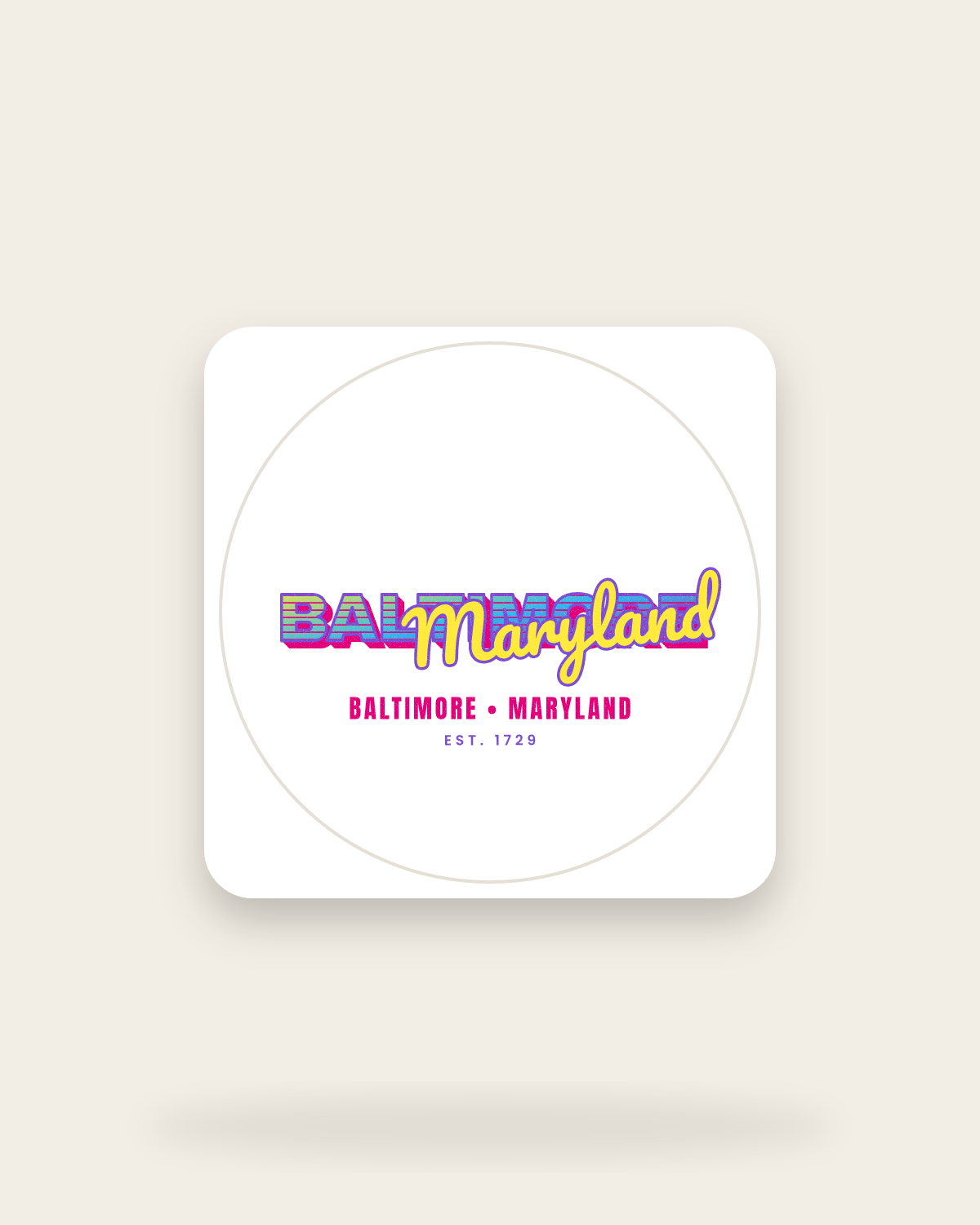 Baltimore Music TV Kiss-Cut Sticker in White