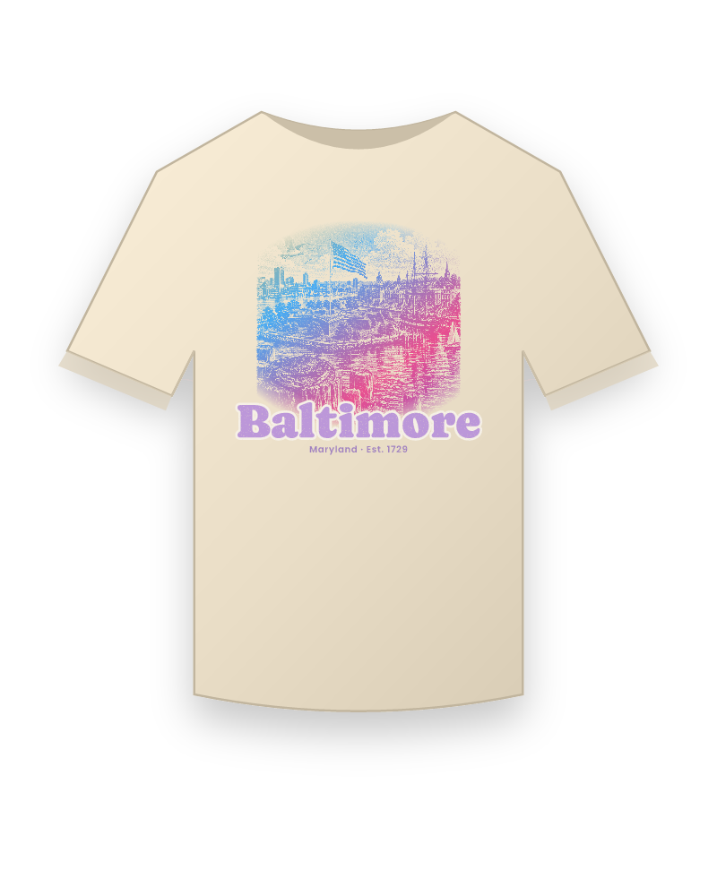 Baltimore Star Fort Harbor Organic Cotton Tee
