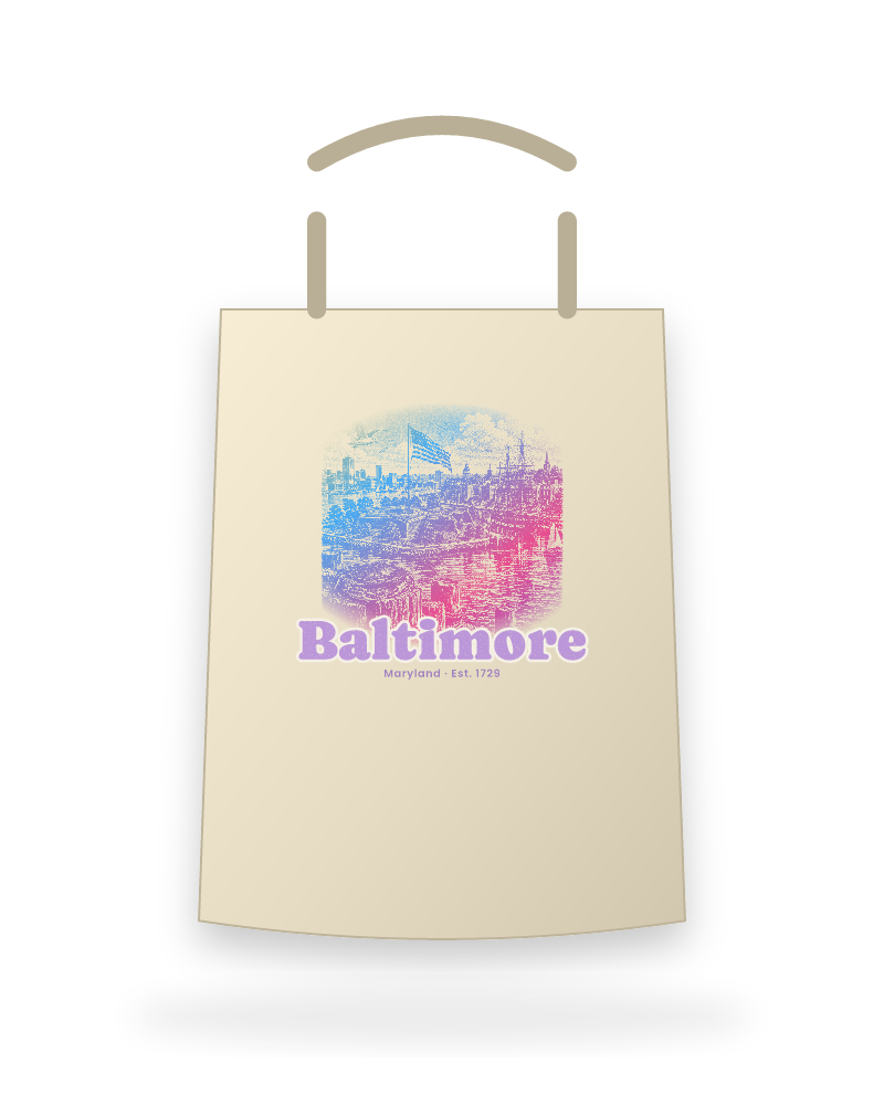 Baltimore Star Fort Harbor Canvas Tote