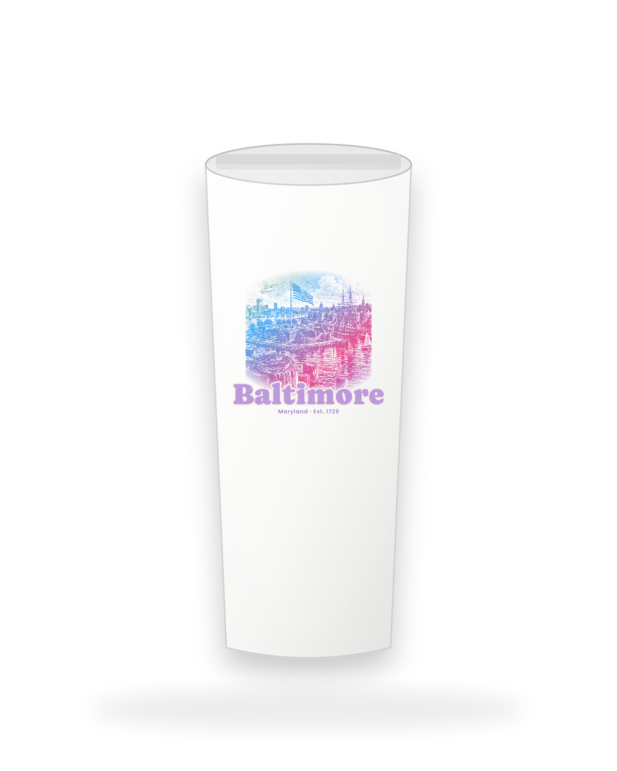 Baltimore Star Fort Harbor Insulated Tumbler 20oz in White