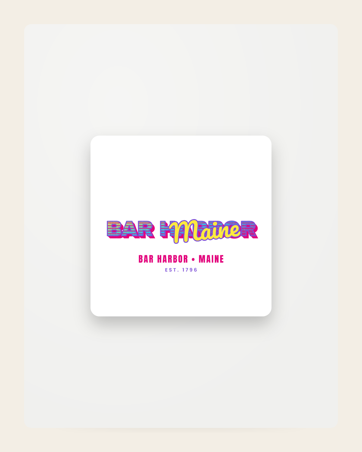Bar Harbor Music TV Fridge Magnet in White