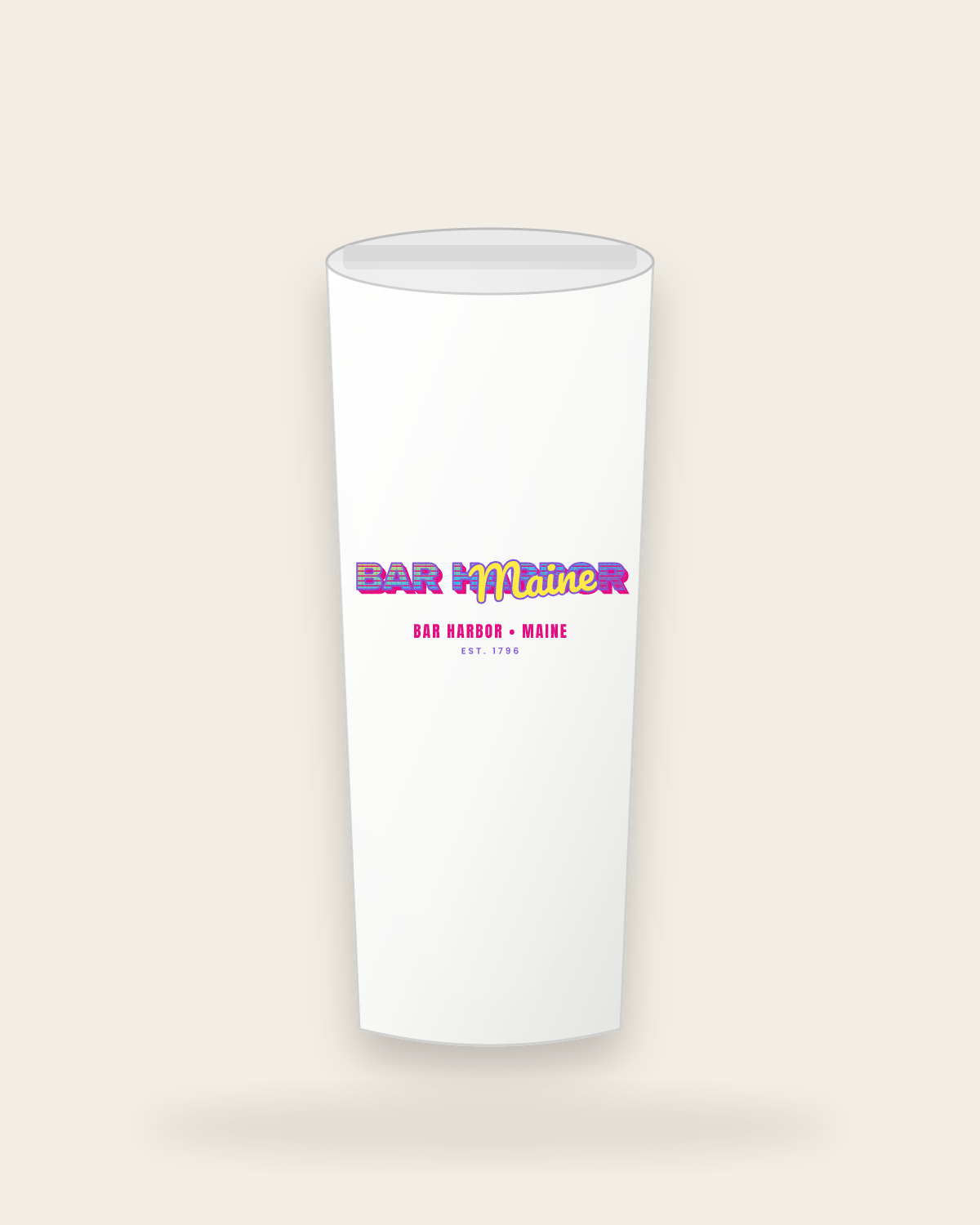 Bar Harbor Music TV Insulated Tumbler 20oz in White