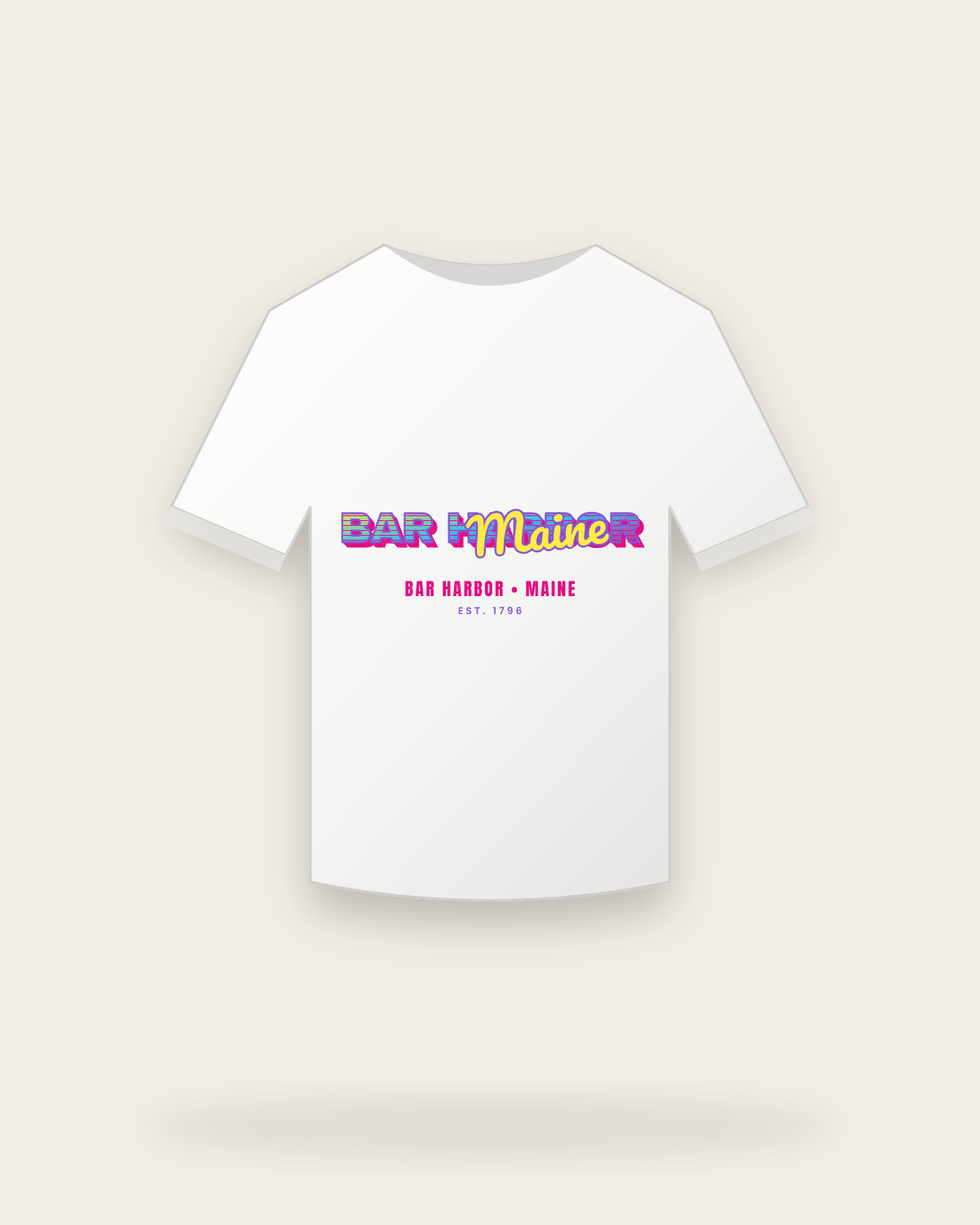 Bar Harbor Music TV Youth Tee in White