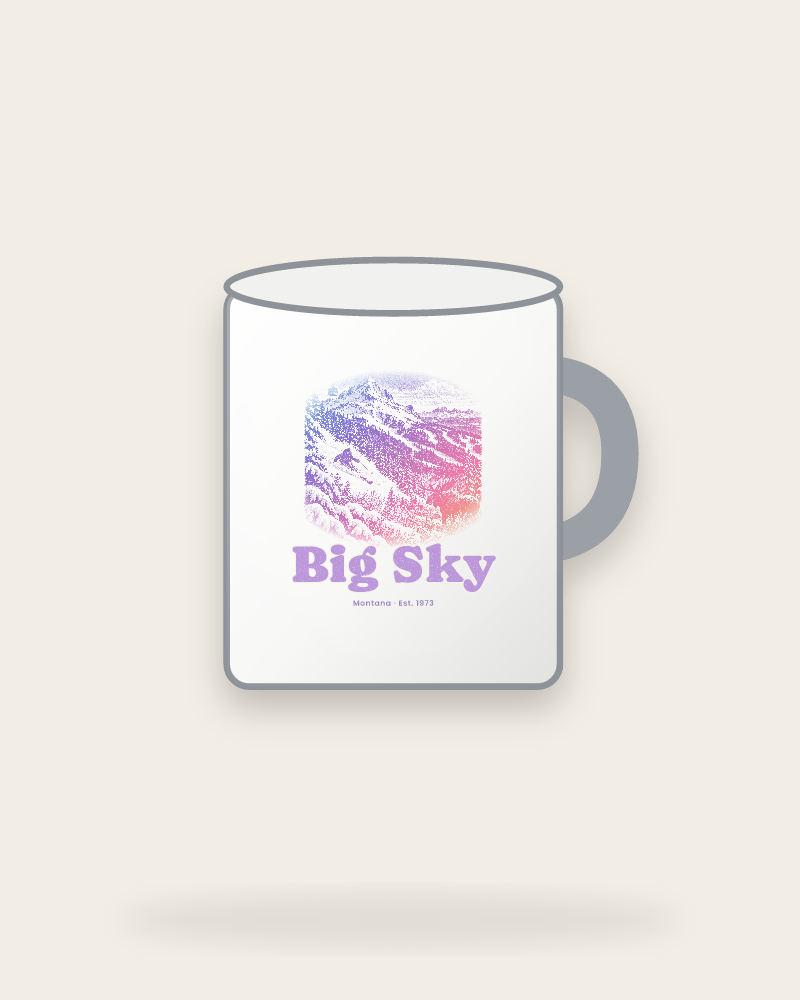 Big Sky Lone Mountain Enamel Camp Mug
