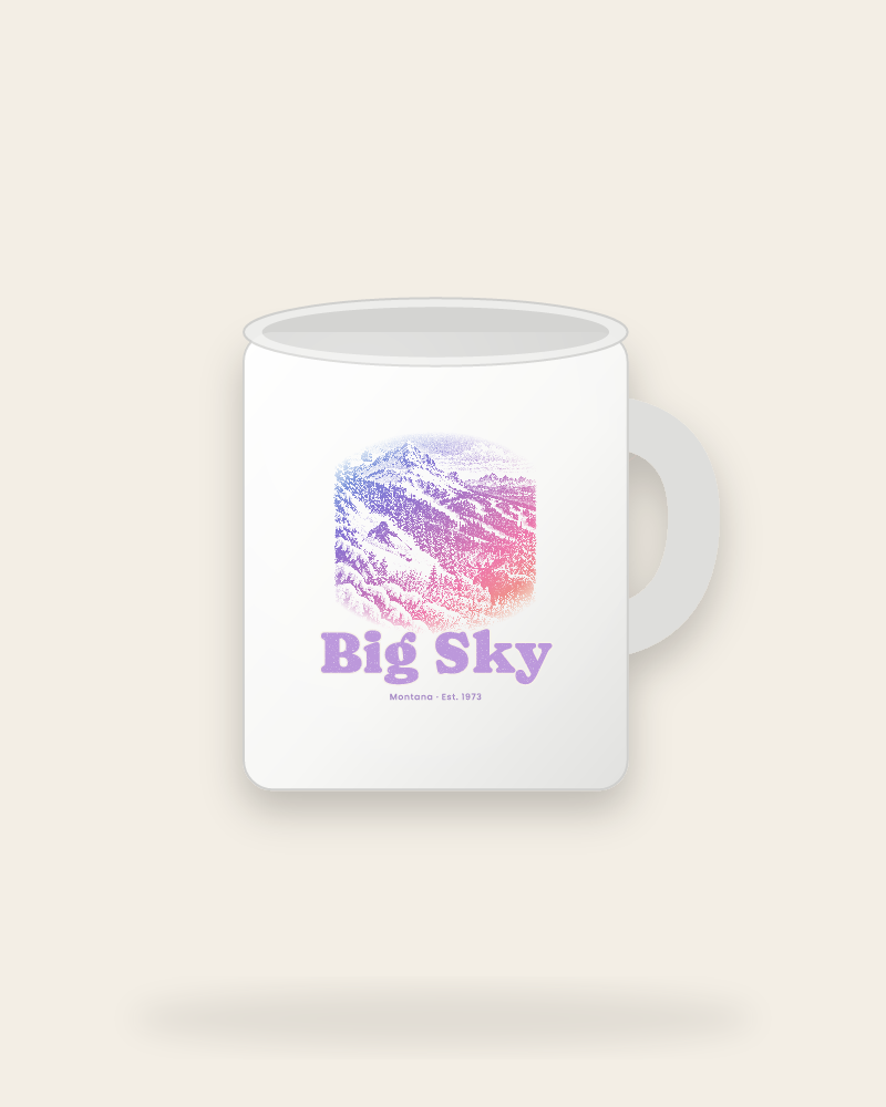 Big Sky Lone Mountain Ceramic Mug 11oz