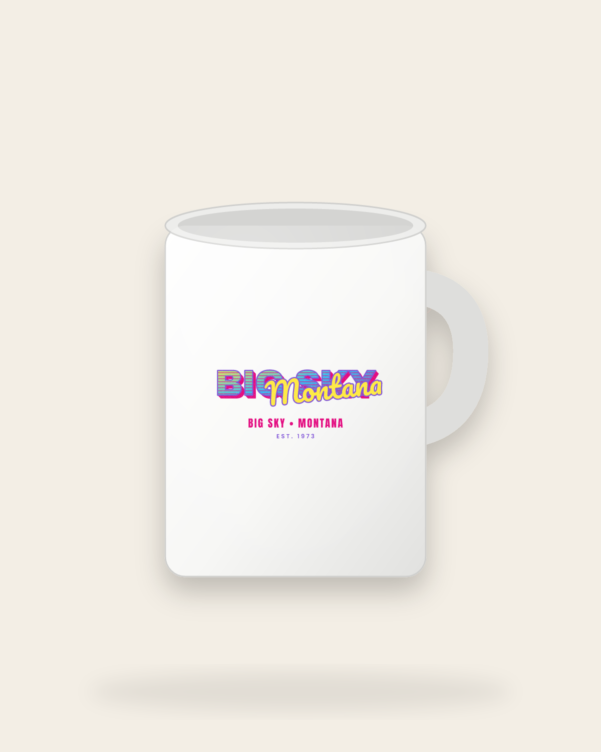 Big Sky Music TV Ceramic Mug 15oz in White