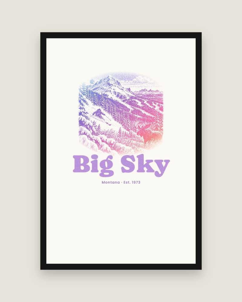 Big Sky Lone Mountain Matte Poster