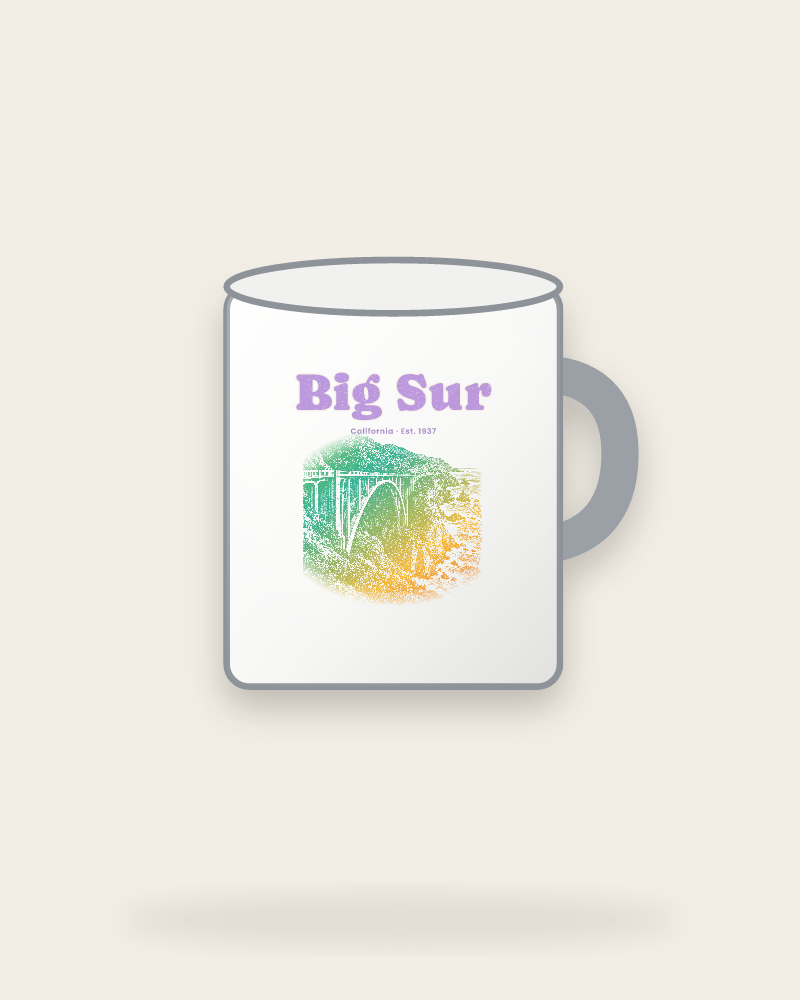 Big Sur Bixby Bridge Enamel Camp Mug