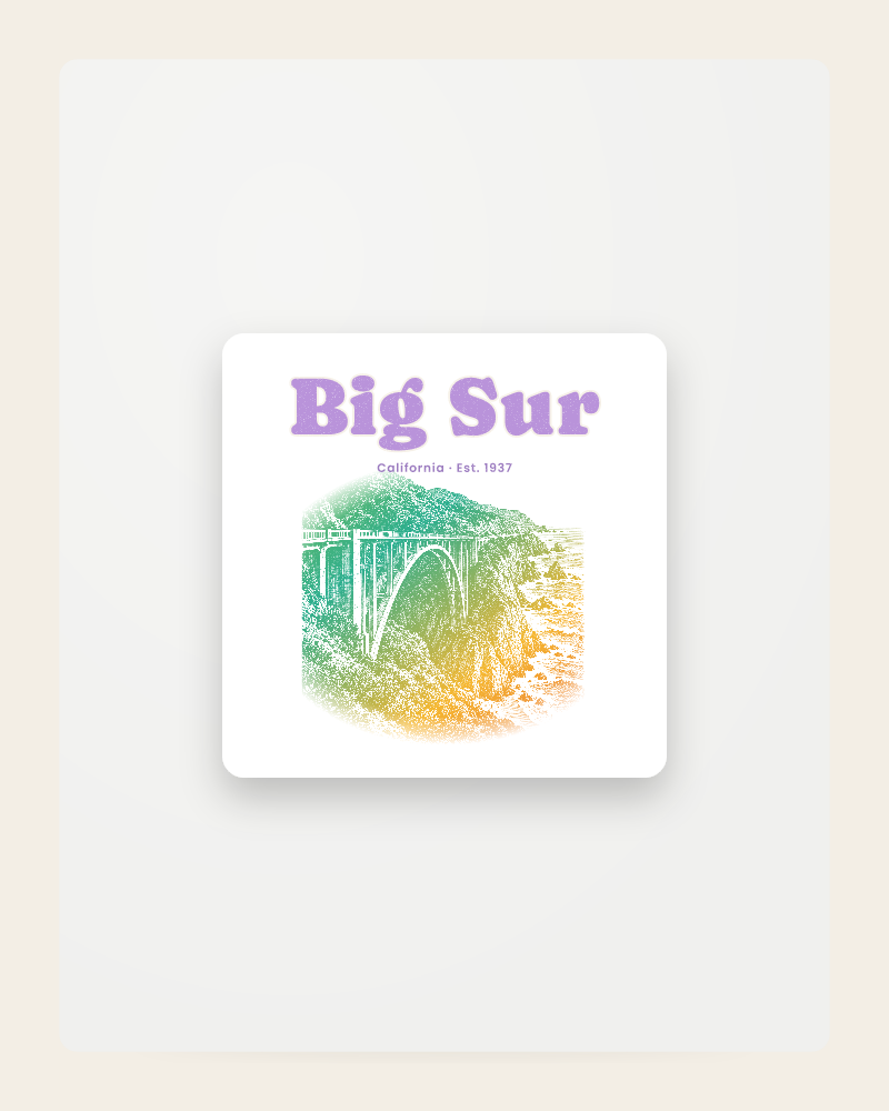 Big Sur Bixby Bridge Fridge Magnet