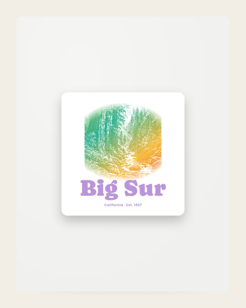 Big Sur Redwood Gorge Fridge Magnet