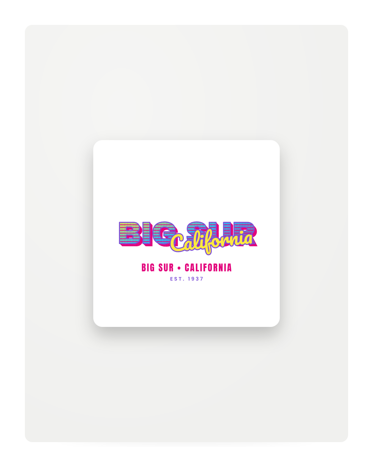 Big Sur Music TV Fridge Magnet in White