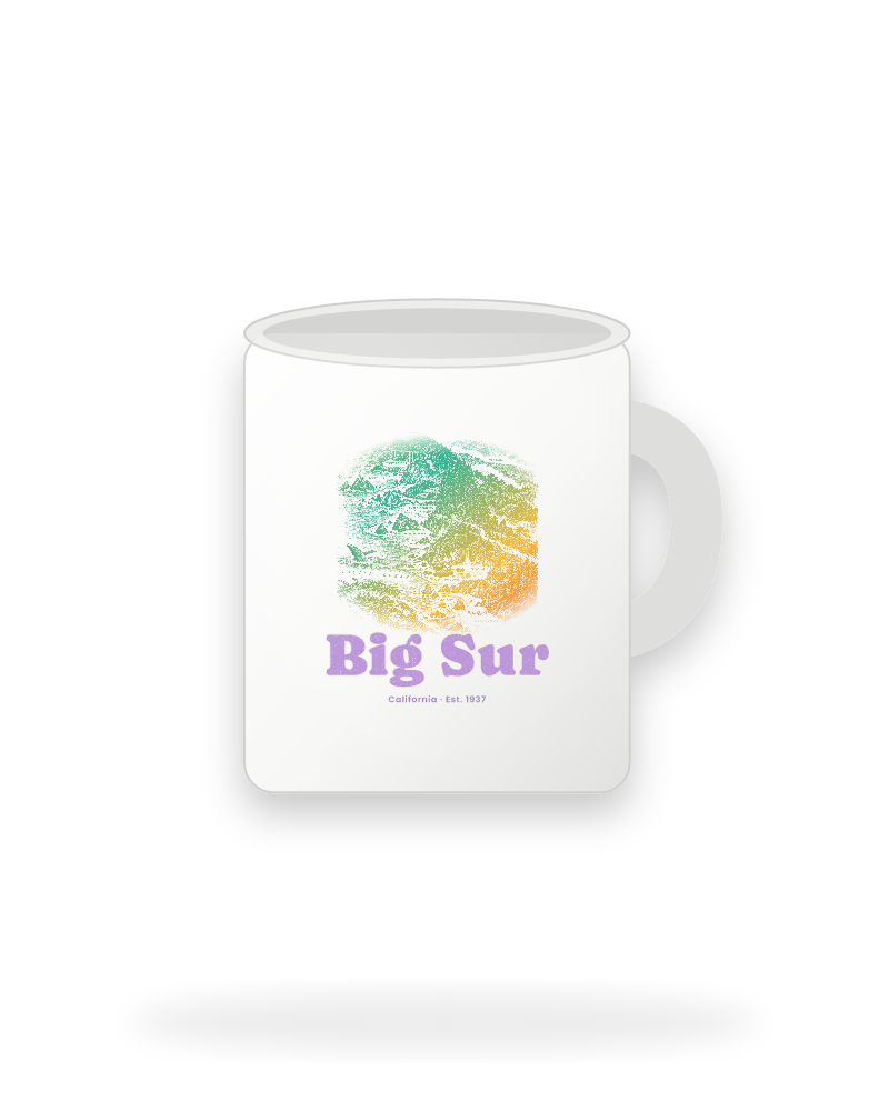 Big Sur Coast Map Ceramic Mug 11oz