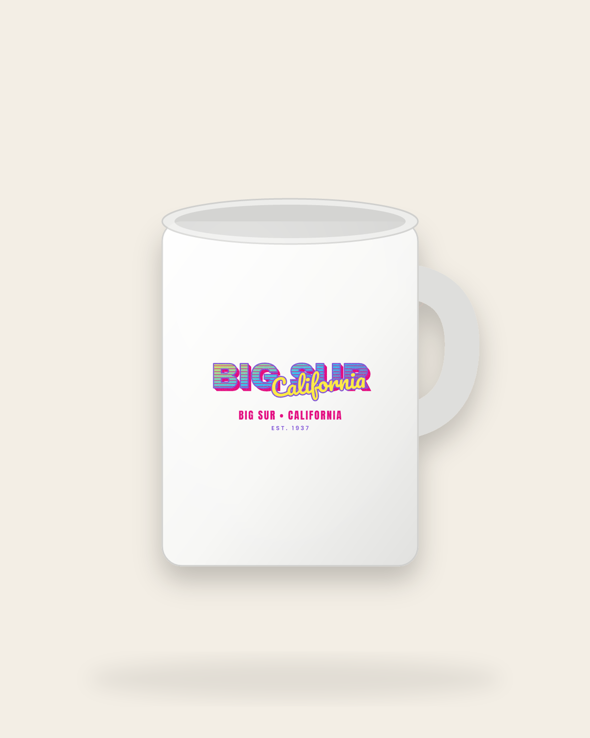 Big Sur Music TV Ceramic Mug 15oz in White