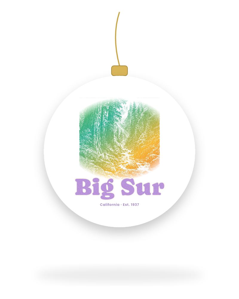 Big Sur Redwood Gorge Ceramic Ornament