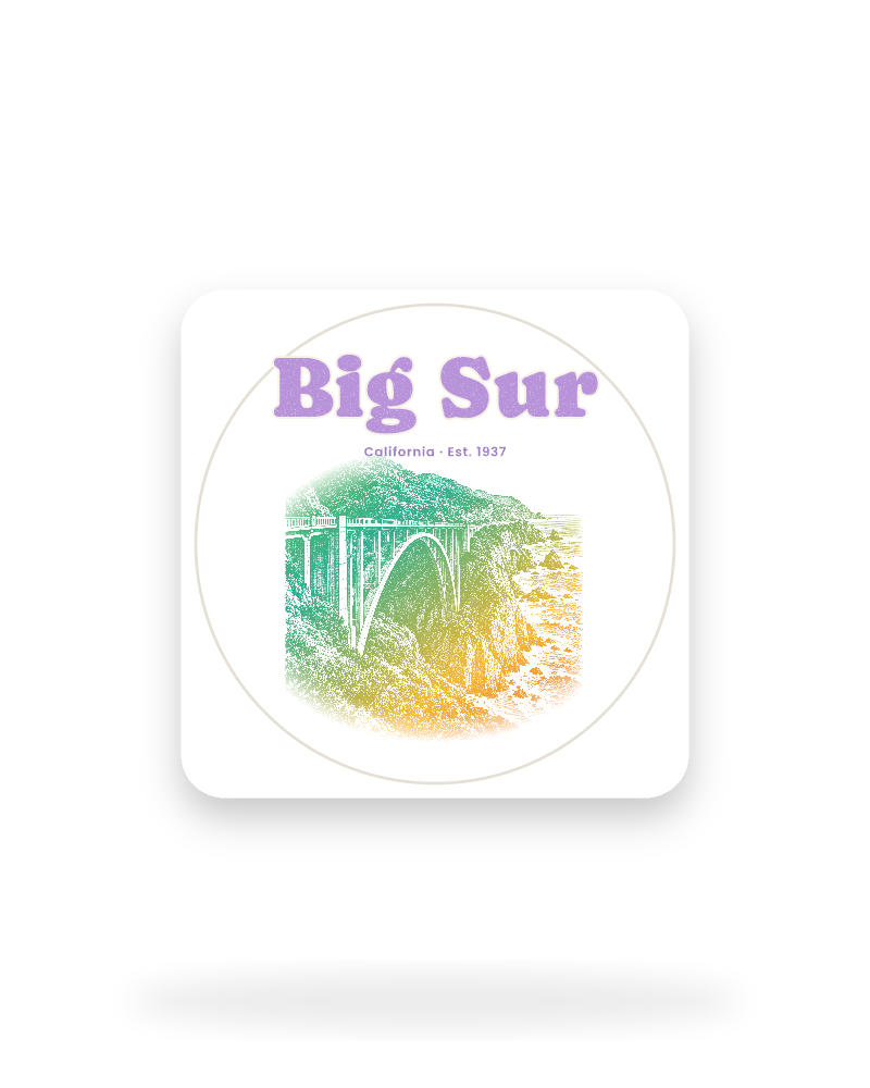Big Sur Bixby Bridge Kiss-Cut Sticker