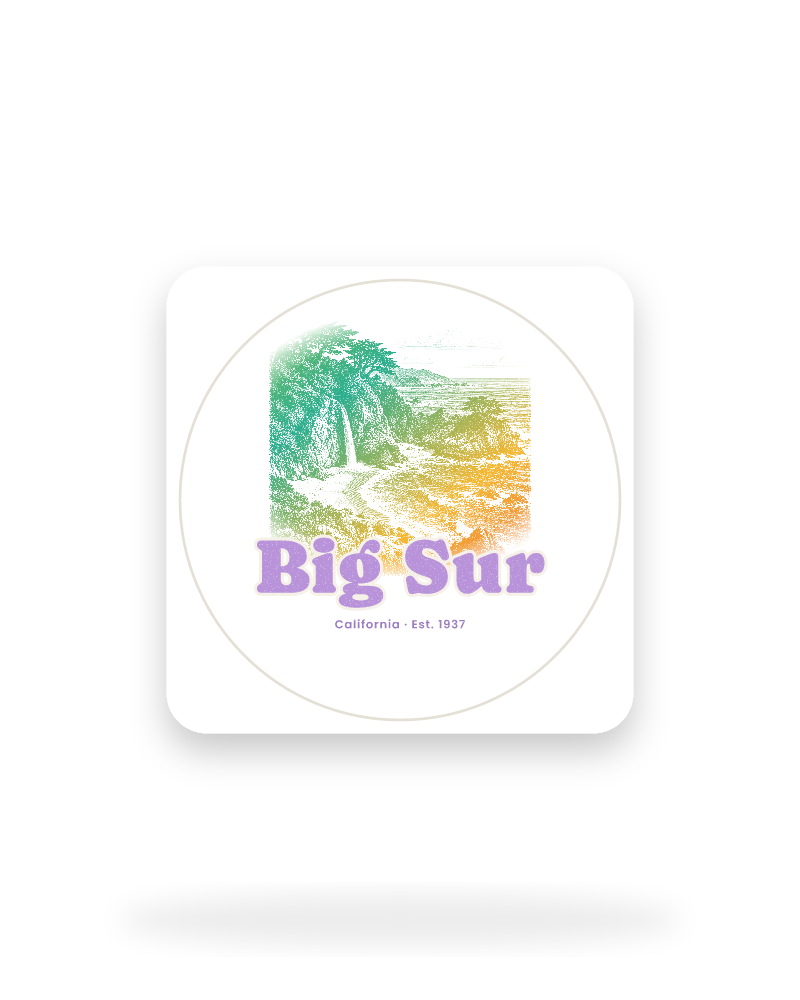 Big Sur McWay Falls Kiss-Cut Sticker