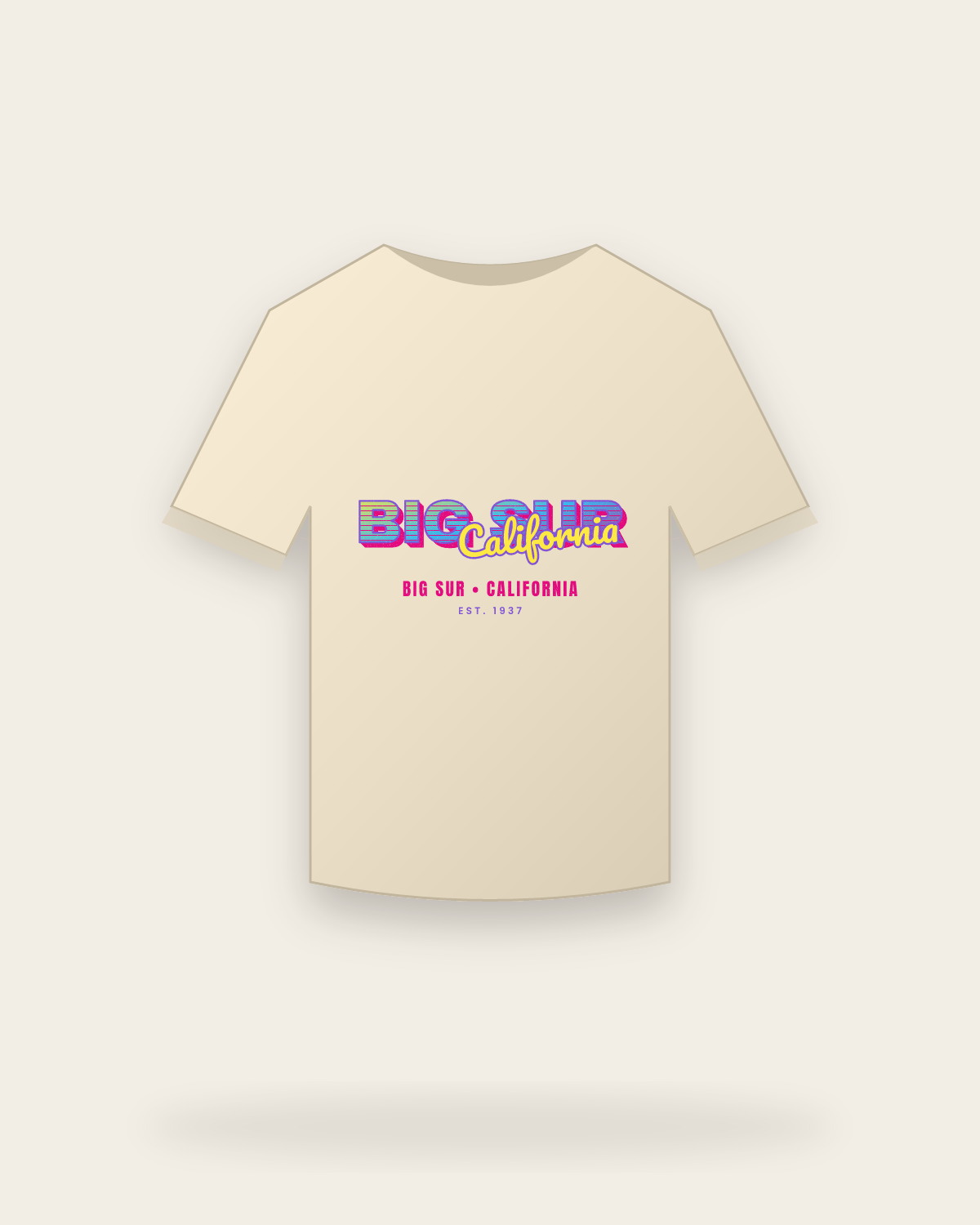 Big Sur Music TV Organic Cotton Tee in Natural