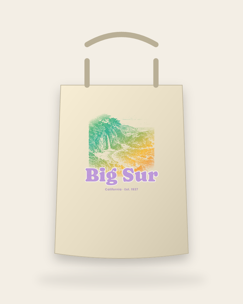 Big Sur McWay Falls Canvas Tote