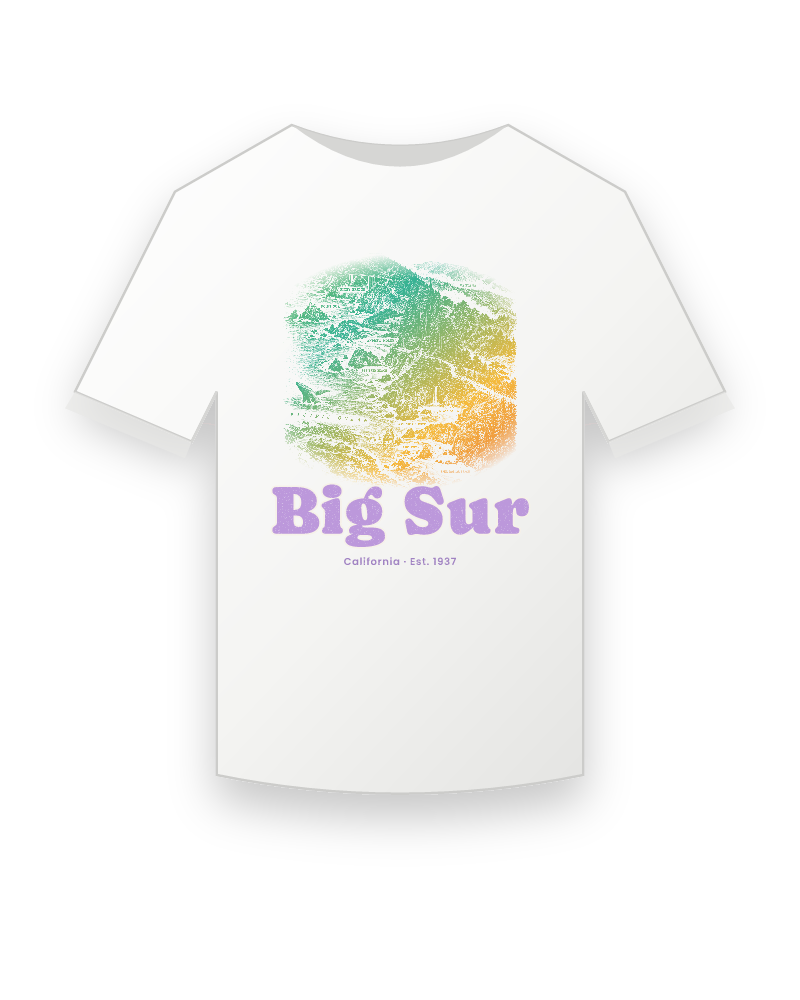 Big Sur Coast Map Youth Tee