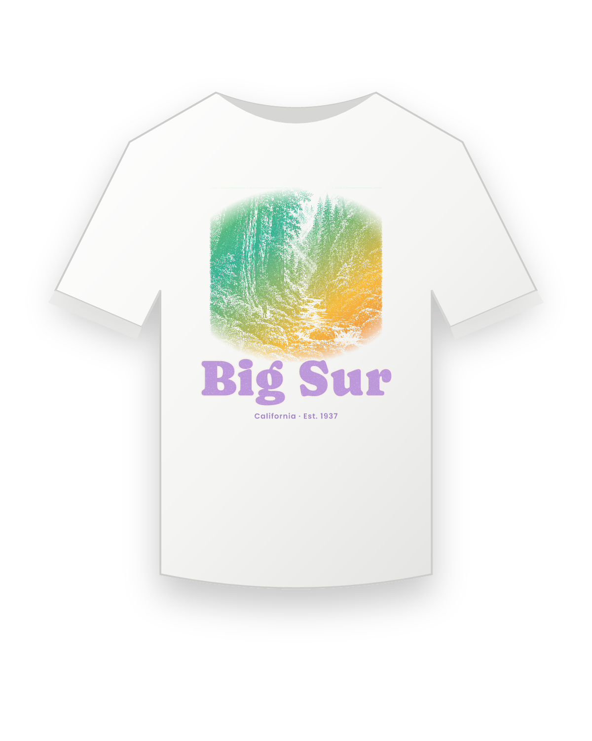 Big Sur Redwood Gorge Youth Tee in White