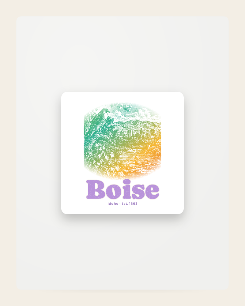 Boise River Falcon Fridge Magnet