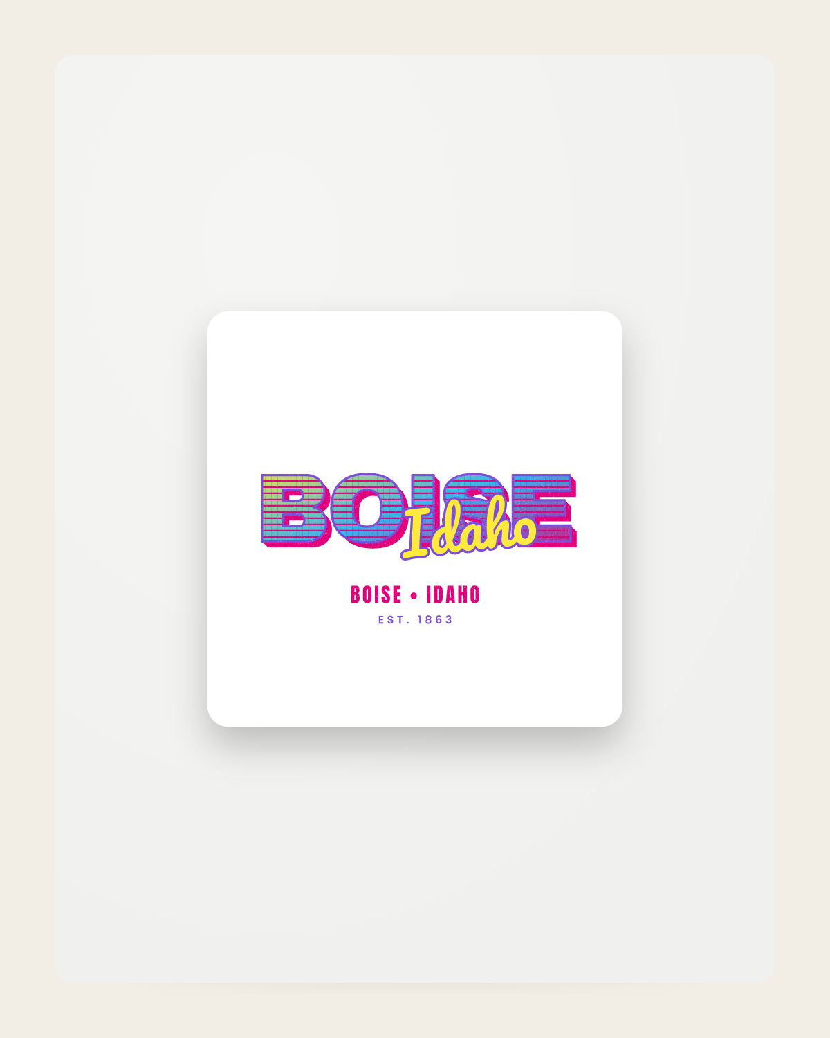 Boise Music TV Fridge Magnet in White