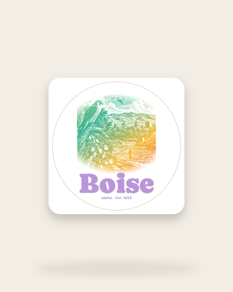 Boise River Falcon Kiss-Cut Sticker
