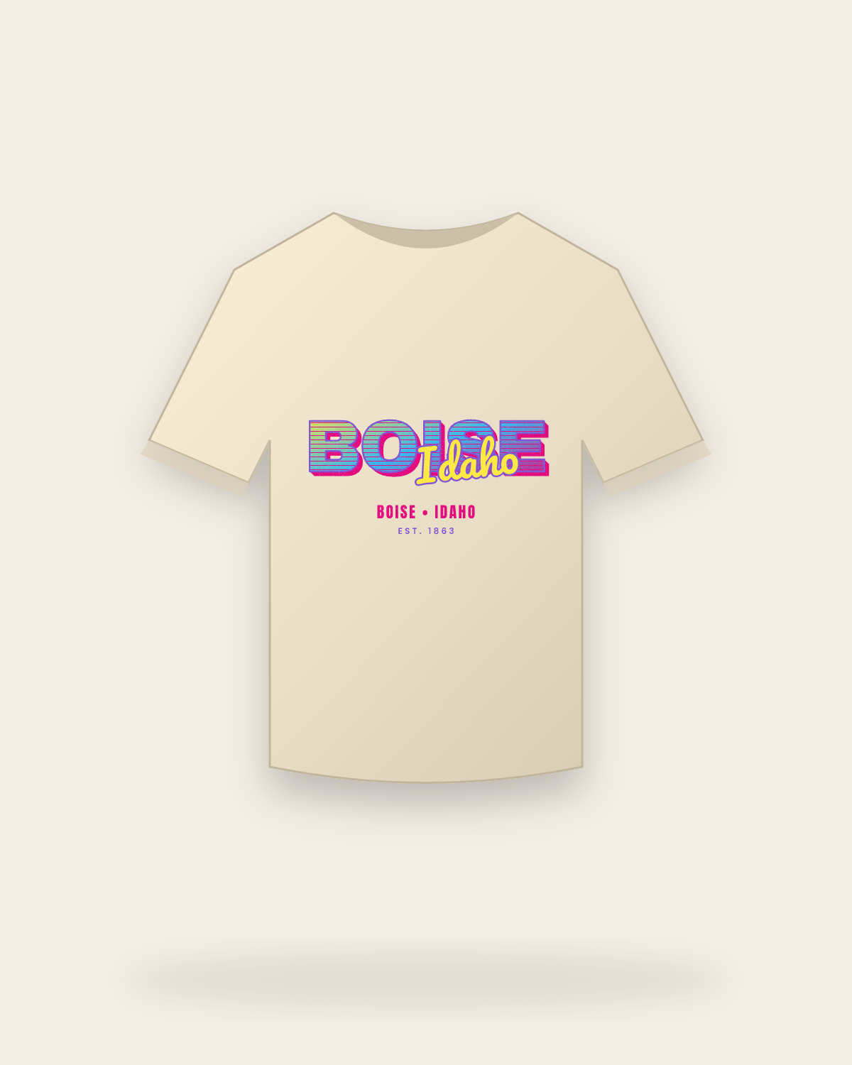 Boise Music TV Organic Cotton Tee in Natural
