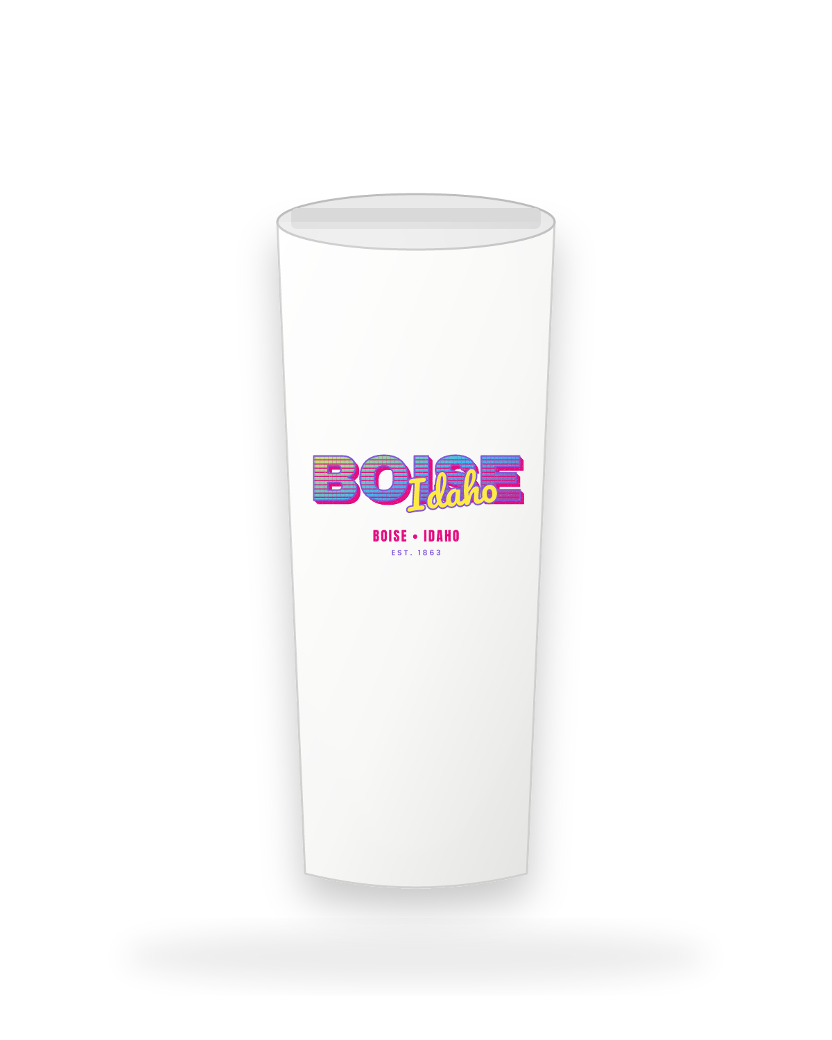 Boise Music TV Insulated Tumbler 20oz in White