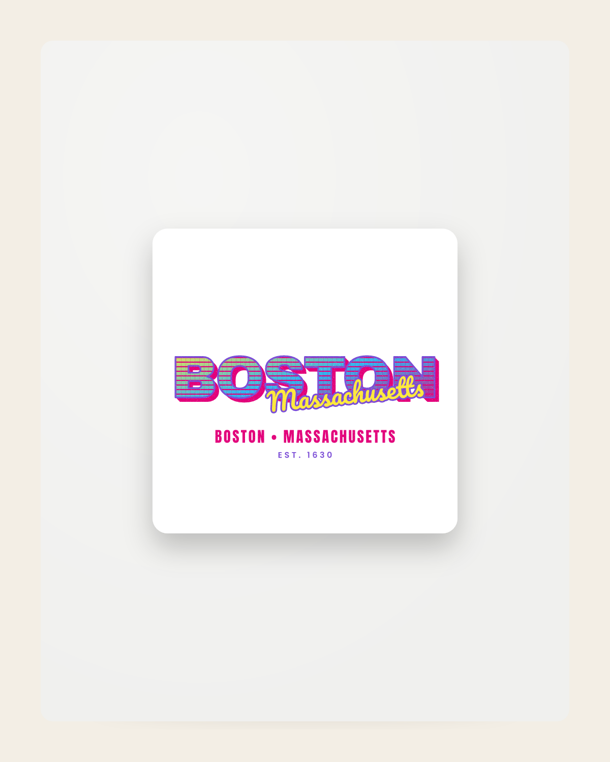 Boston Music TV Fridge Magnet in White