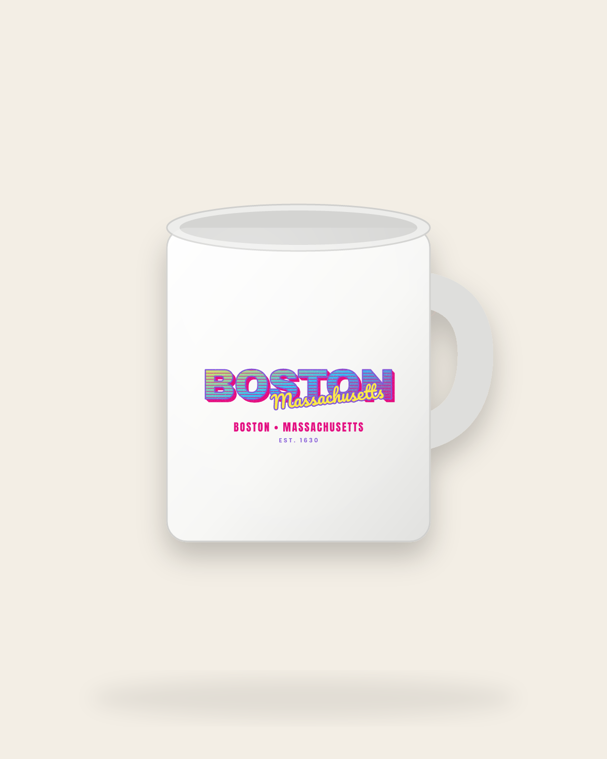 Boston Music TV Ceramic Mug 11oz in White