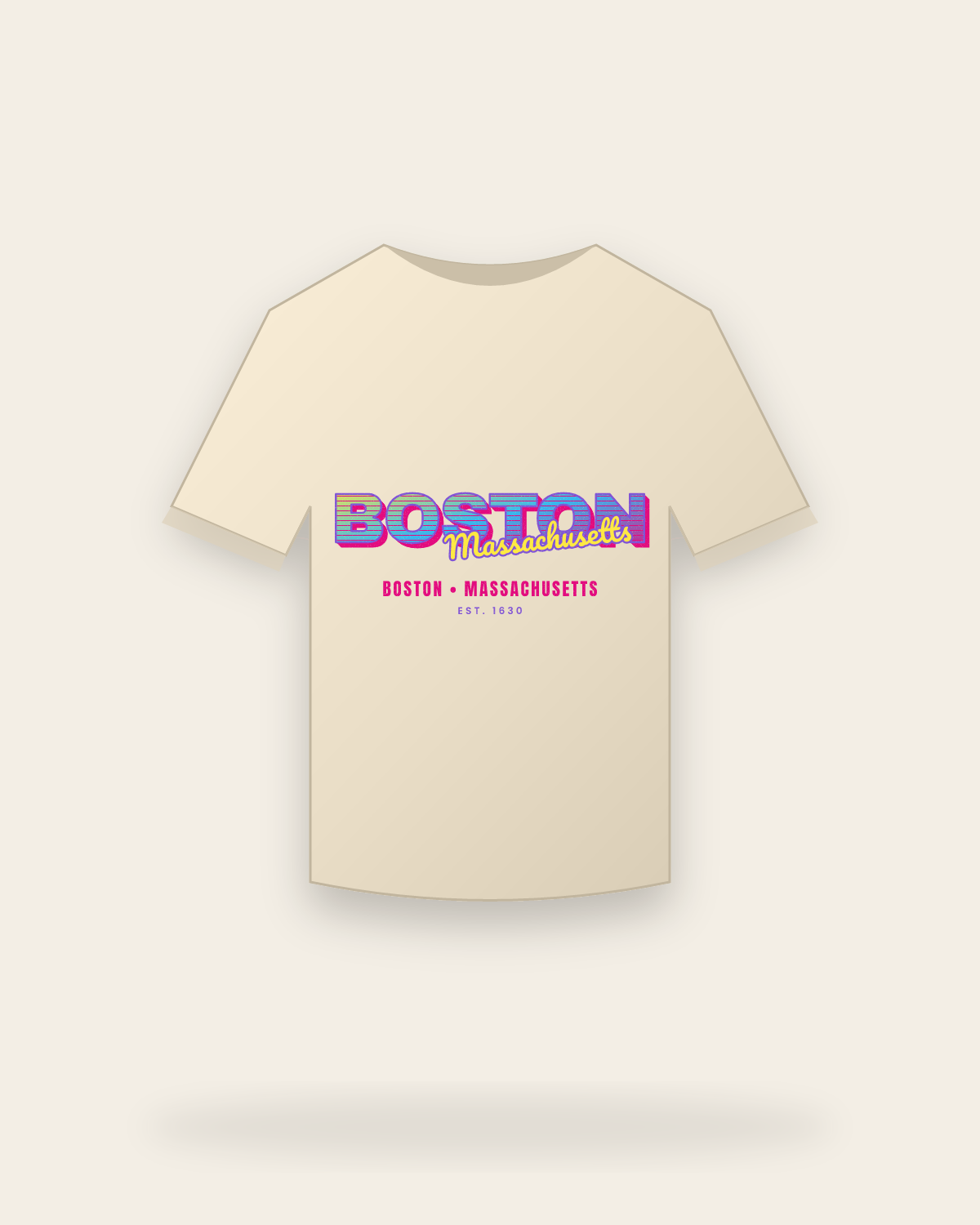 Boston Music TV Organic Cotton Tee in Natural