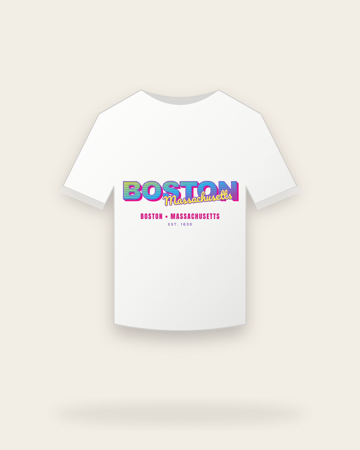 Boston Music TV Youth Tee in White