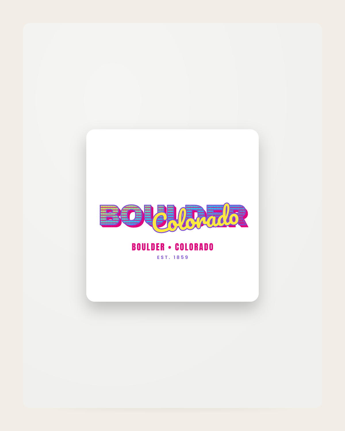 Boulder Music TV Fridge Magnet in White