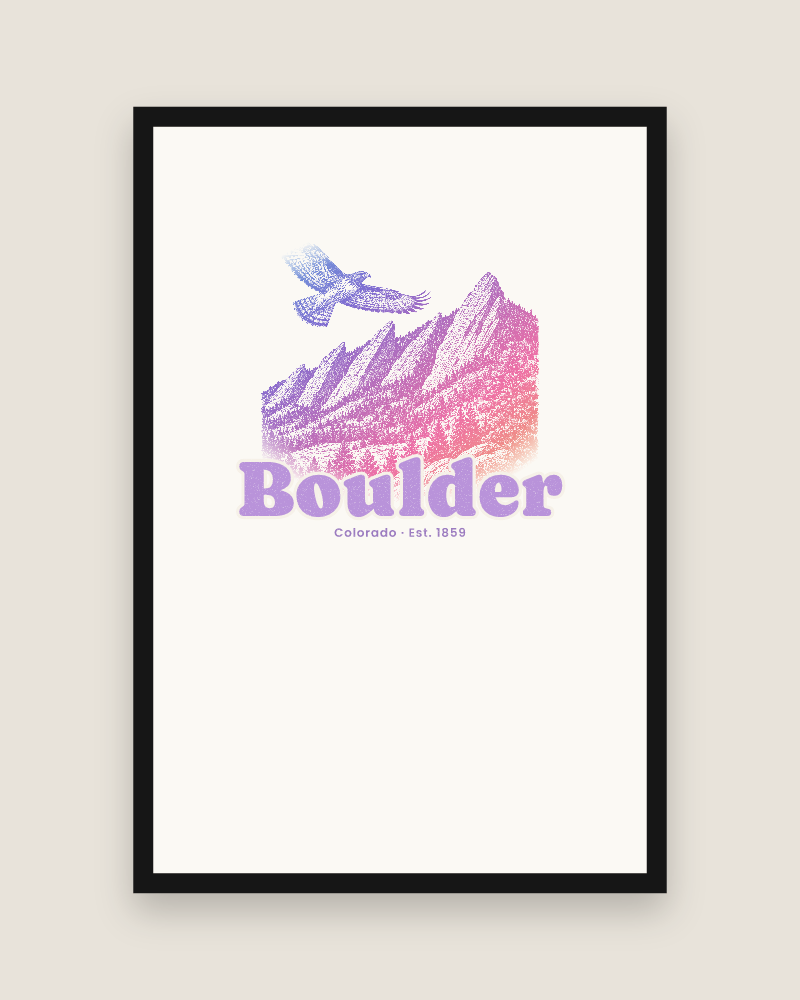 Boulder The Flatirons Matte Poster