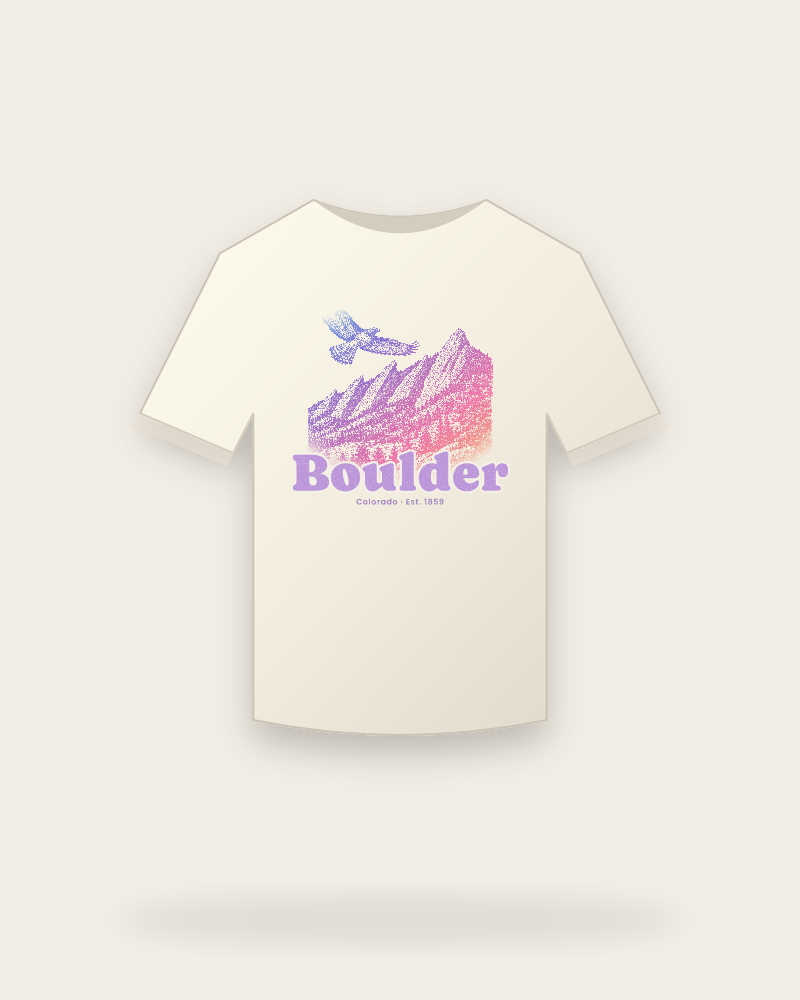 Boulder The Flatirons Vintage Wash Tee